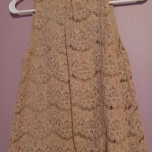 Romantic pink lace top